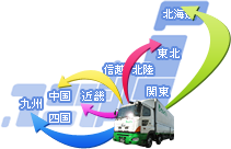 浜松市を中心に３７社の運送会社・７９８台の車両ネットワークを使用して、今すぐあなたの緊急の荷物を全国へ配送手配します。